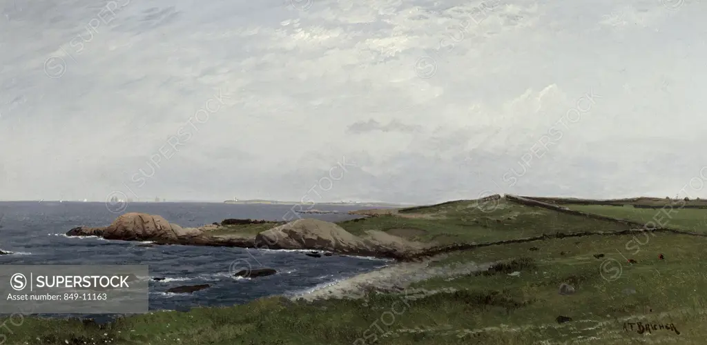 New England Coast by Alfred Thompson Bricher,  oil on canvas,  (1837-1908) Pennsylvania,  Philadelphia,  David David Gallery