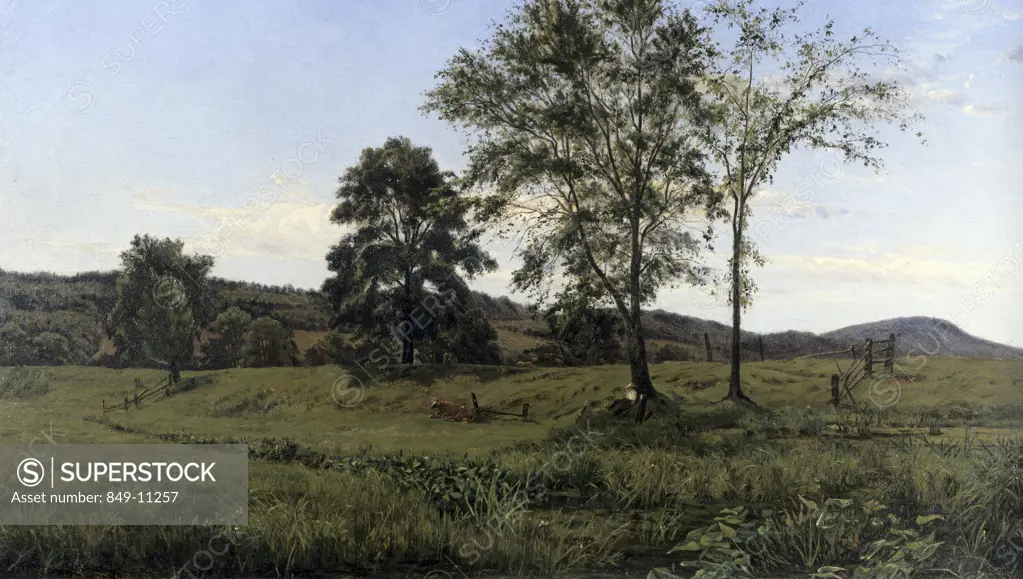 Connecticut Landscape by Horace Wolcott Robbins, oil on canvas, circa 1900, (1842-1904), USA, Pennsylvania, Philadelphia, David David Gallery