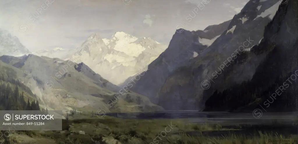 Mountain Lake by Frederick Judd Waugh, 1888, (1861-1940), USA, Pennsylvania, Philadelphia, David David Gallery