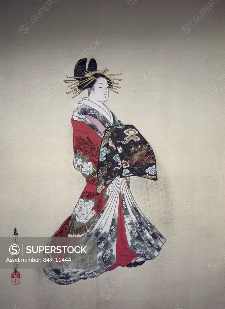 Woman in Kimono  Japanese Art  David David Gallery, Philadelphia 