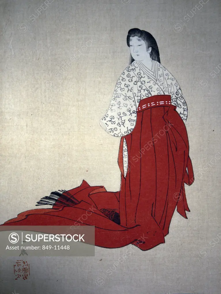 Woman in Red Kimono, unknown artist, USA, Pennsylvania, Philadelphia, David David Gallery