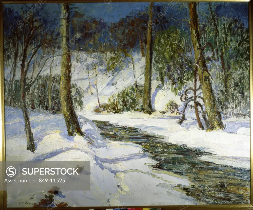 Winter Day, Bucks County by William Francis Taylor, 20th century art, USA, Pennsylvania, Philadelphia, David David Gallery