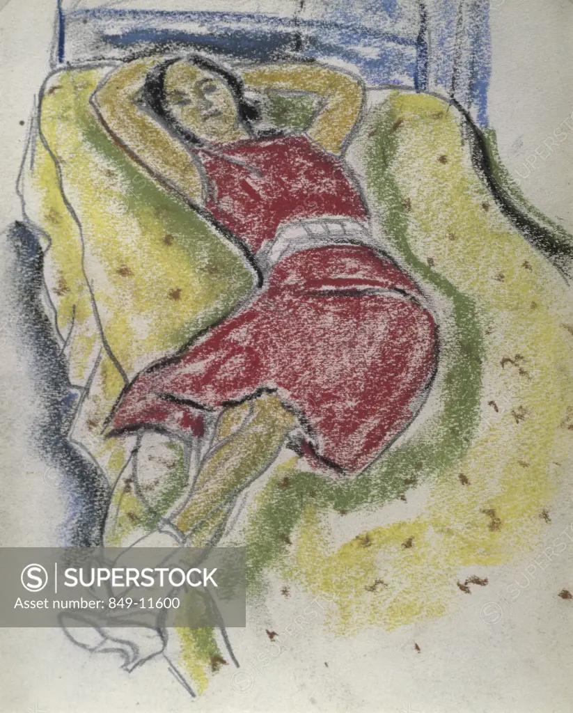 Early Evening Rest  ca.1930 Ethel Ashton (1896-1975/American)  Pastel on paper David David Gallery, Philadelphia 