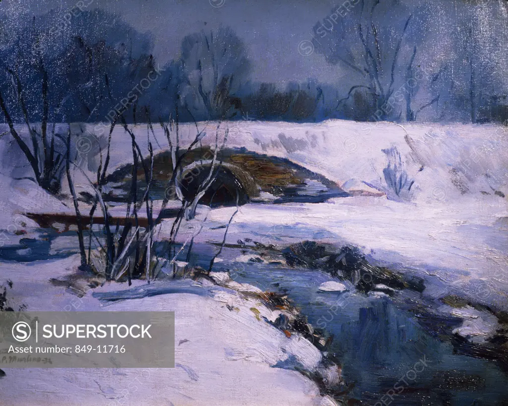 Canal in Winter by Antonio Martino,  (1902-1989),  USA,  Philadelphia,  Pennsylvania,  David David Gallery