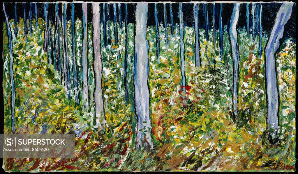 Evening Forest 1994 William W. Huggin (b.1966/American) Acrylic on canvas Private Collection