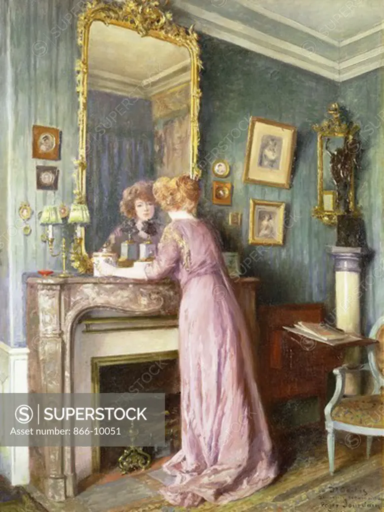 A Fair Reflection. Roger-Joseph Jourdain (1845-1918). Oil on canvas. 61 x 48cm.