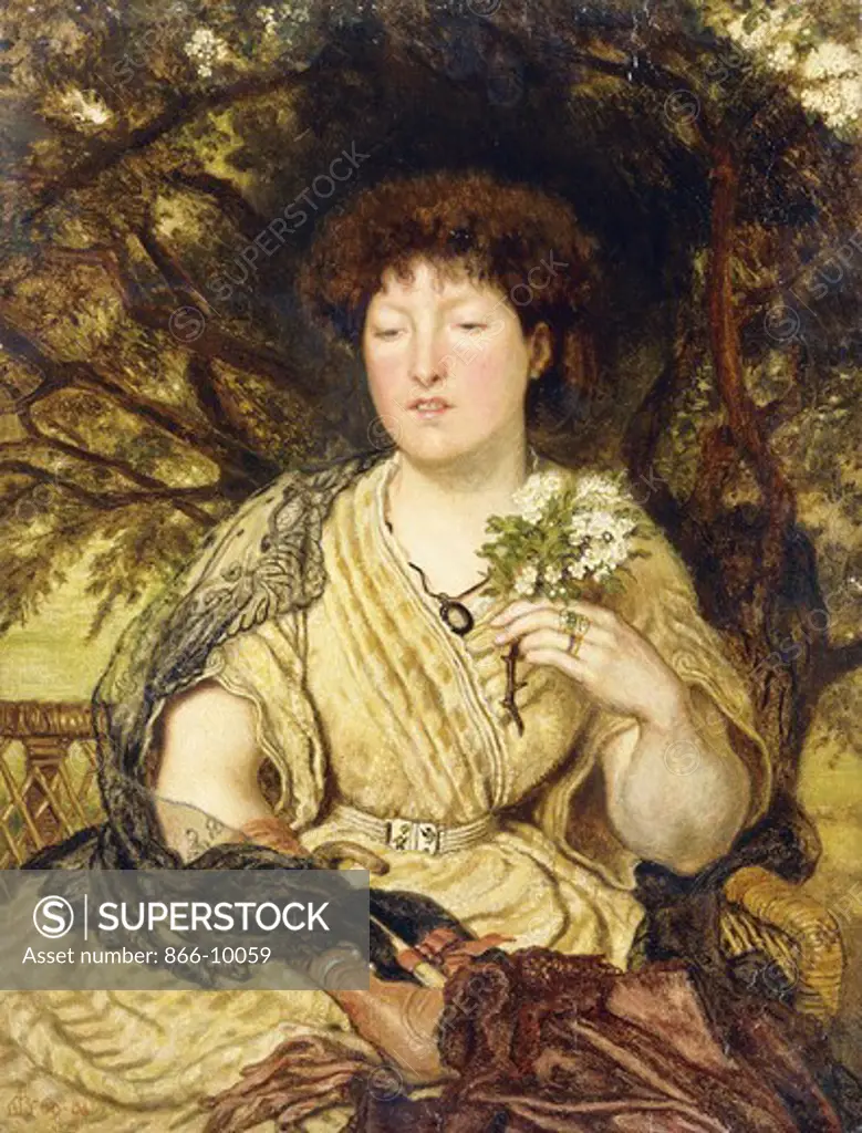 May Memories. Ford Madox Brown (1821-1893). Oil on canvas. Signed and dated 1869-84. 42 x 31.8cm.