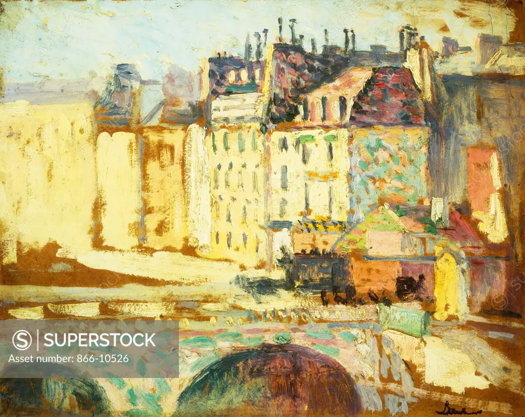Paris, Le Pont Neuf. Maximilien Luce (1858-1941). Oil on panel. 22.3 x 28cm