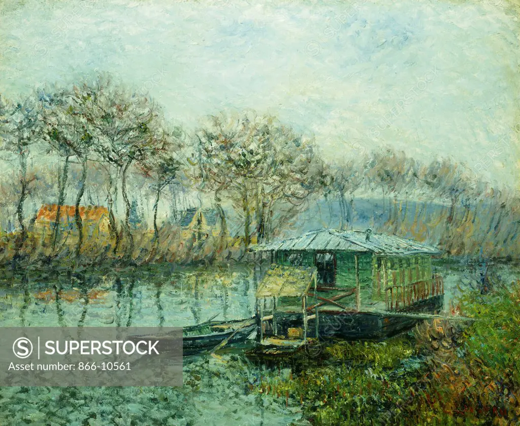 The Seine at Port Marley; La Seine a Port Marley. Gustave Loiseau (1865-1935). Oil on canvas. Painted in 1902-1903. 51.1 x 62.2cm