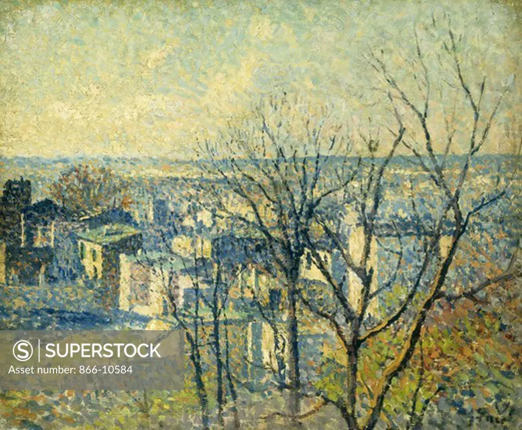 From the Rooftops; Sur les Toits. Maximilien Luce (1858-1941). Oil on canvas. 1890-95. 38.1 x 46.4cm