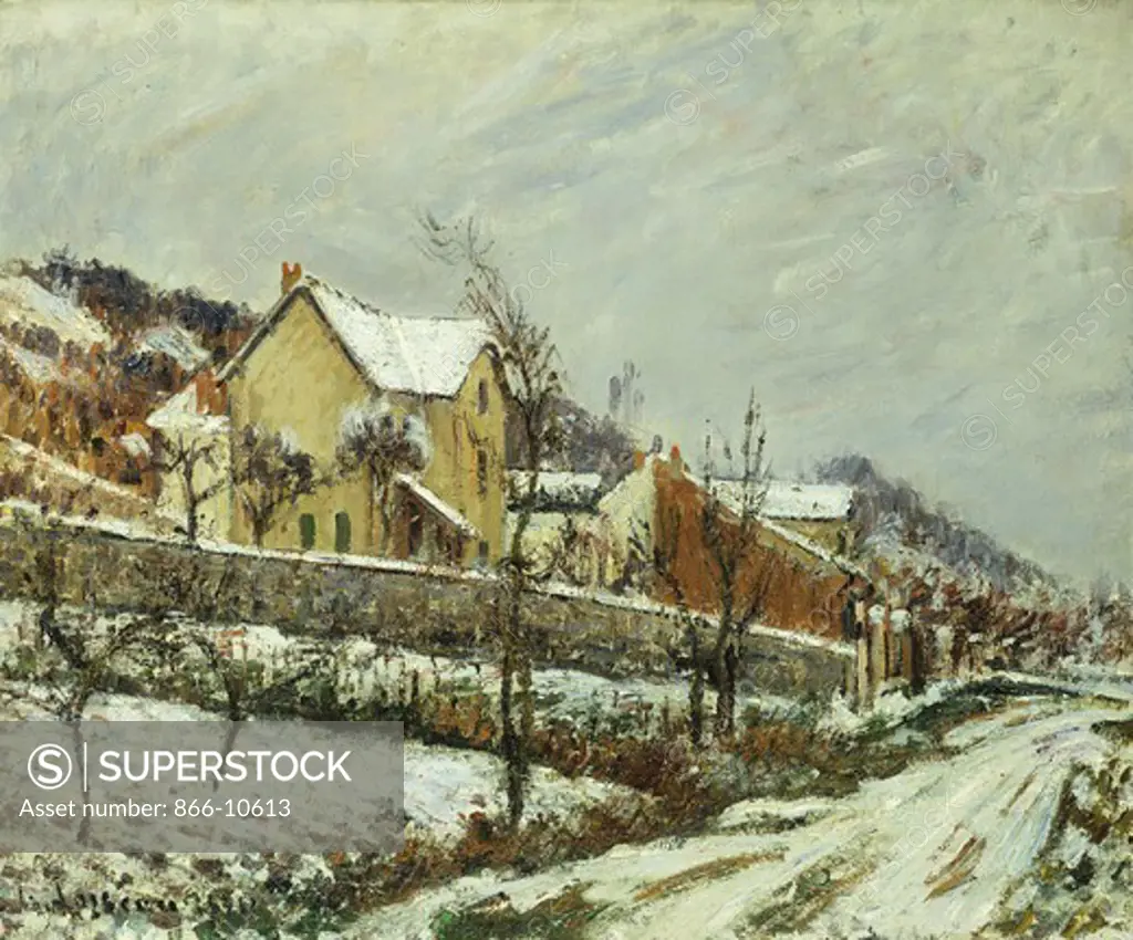 Village in the Snow; Village dans la Neige. Gustave Loiseau (1865-1935). Oil on canvas, 1911. 55.2 x 64.7cm