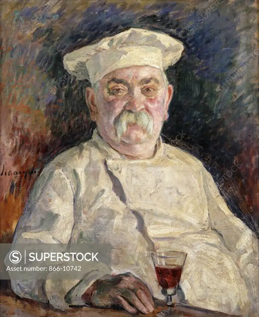 Chef; Le Cuisinier. Henri Lebasque (1865-1937). Oil on canvas. 64.7 x 54.5cm.