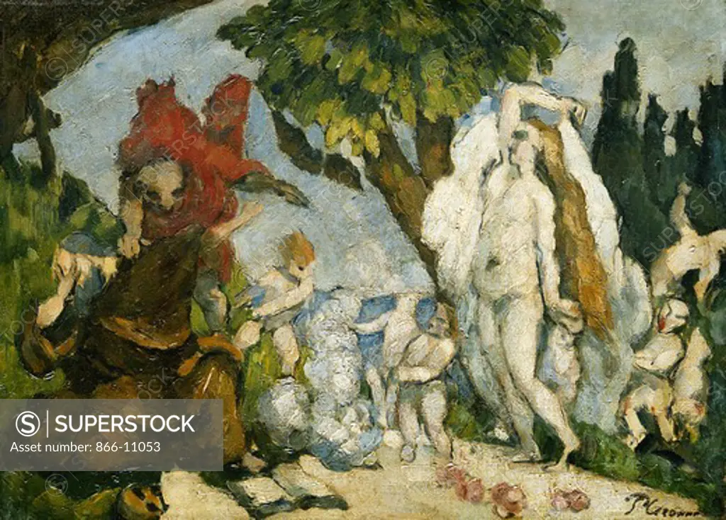 The Temptation of Saint Anthony; La Tentation de St. Antoine. Paul Cezanne (1839-1906). Oil on canvas. Painted circa 1874. 34.1 x 33.4cm