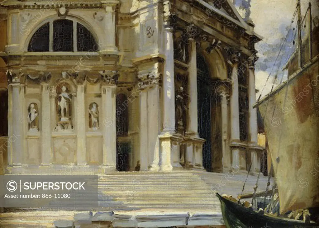 Santa Maria della Salute, Venice.  John Singer Sargent (1856-1925). Oil on canvas. 17 3/4 x 23 3/4 in