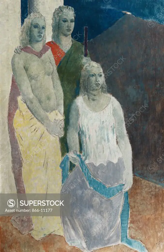 Three Muses. Glyn Warren Philpot (1884-1937). Oil on canvas. 75.5 x 48cm