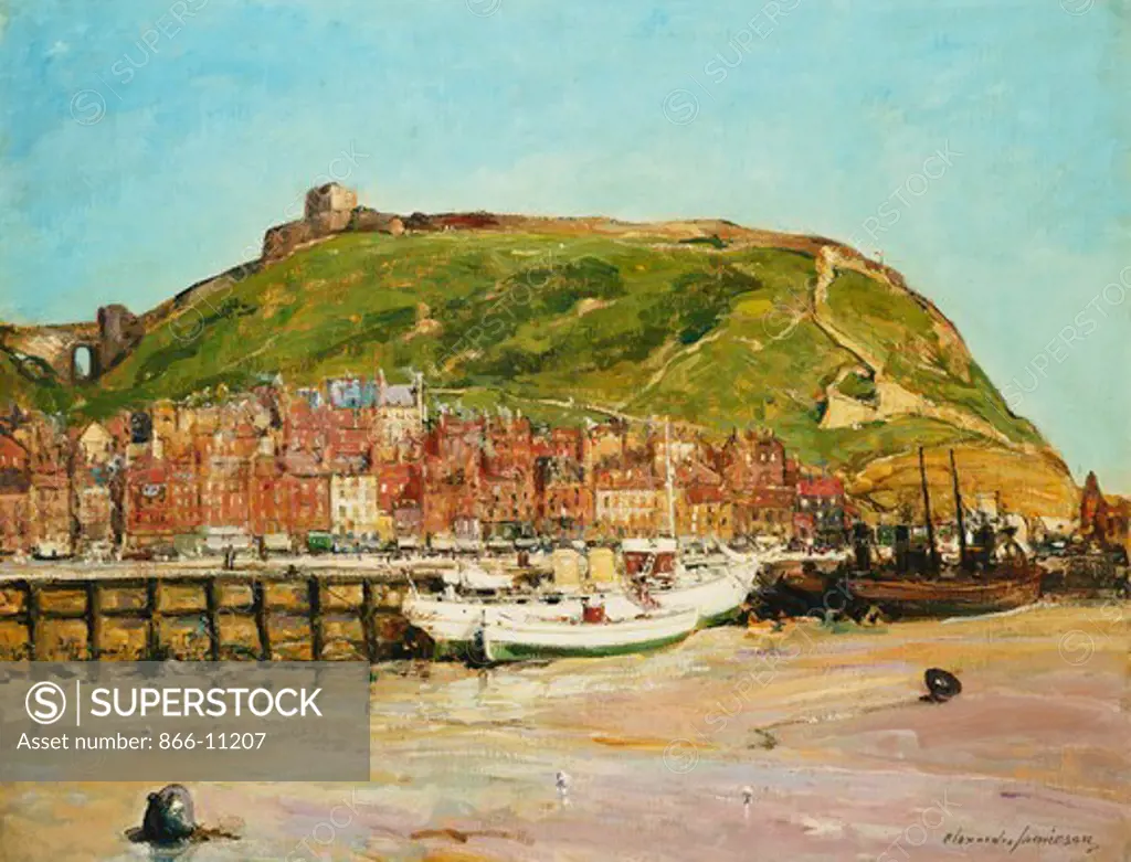 Scarborough Castle. Alexander Jamieson (1873-1937).  Oil on canvas. 27 1/2 x 35in