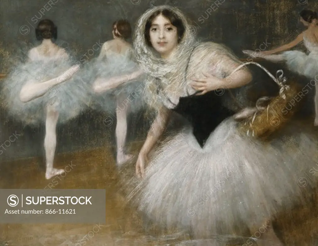 The Dancers; Les Danseuses. Pierre Carrier-Belleuse (1851-1933). Pastel on canvas. 73.5 x 91.5cm