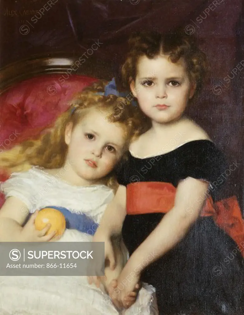 The Sutton Sisters. Alexandre Cabanel (1824-1889). Oil on canvas. Signed and dated 1871. 73 x 58.5cm