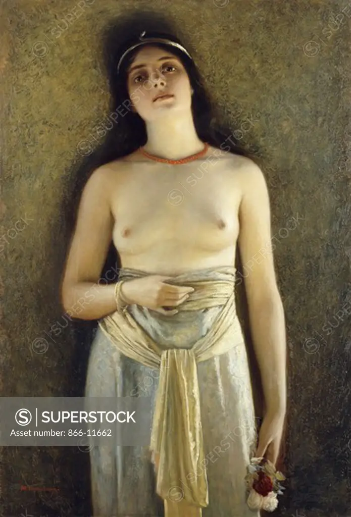 The Odalisque. Max Nonnenbruch (1857-1922). Oil on canvas. 95.5 x 65cm