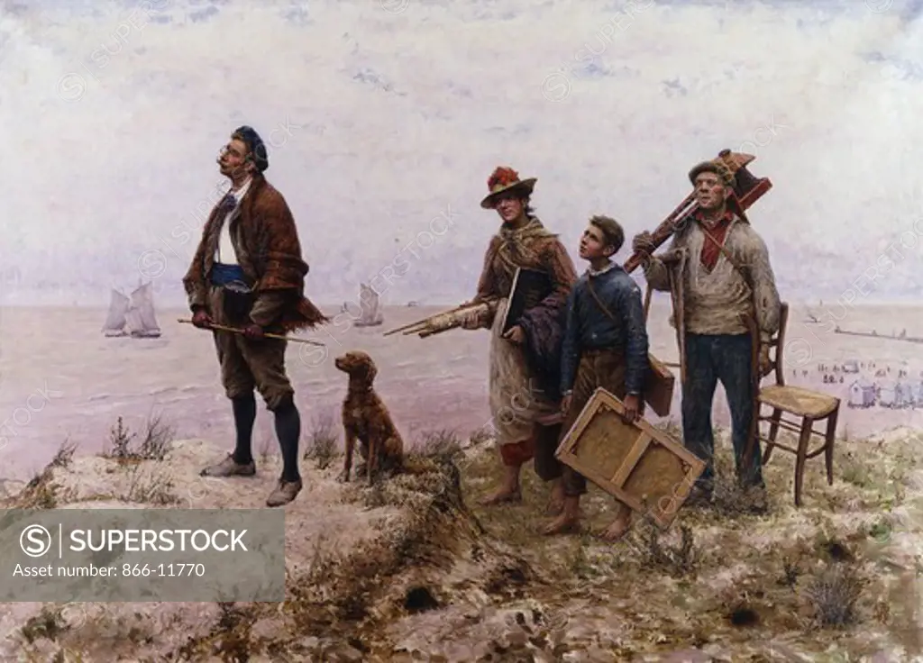 An Amateur Painter; Un Peintre Amateur. Jules Denneulin (1835-1904). Oil on canvas. 89 x 129cm
