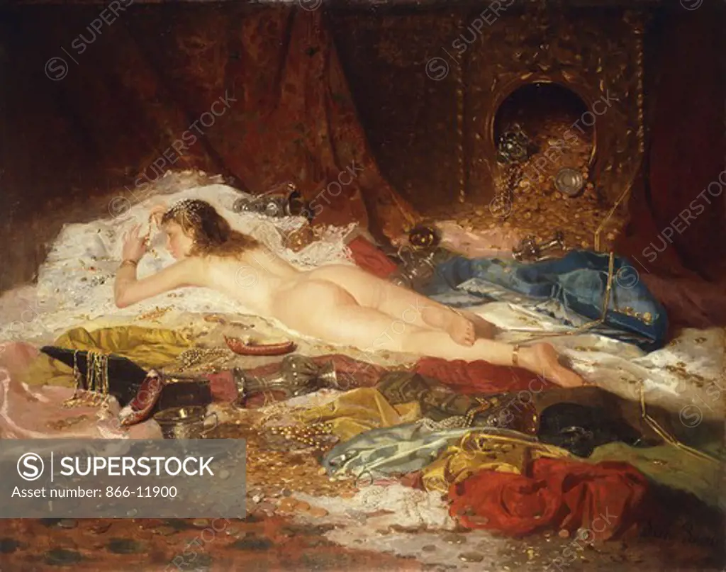 An Embarassment of Wealth; Embarras de Richesse. Della Rocca (circa 19th Century). Oil on canvas. 73 x 91.5cm.