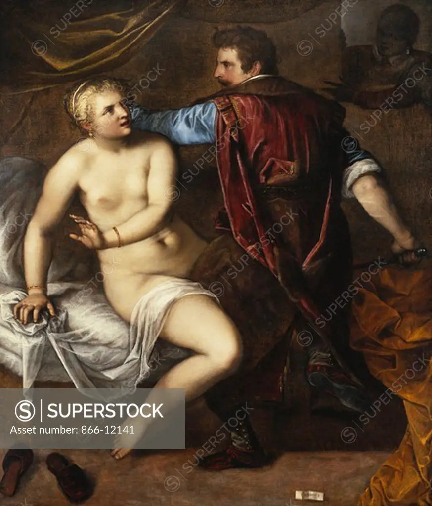The Rape of Lucretia. Attributed to Alessandro Varotari (Il Padovanino) (1588-1649). Oil on canvas. 181.5 x 156cm.