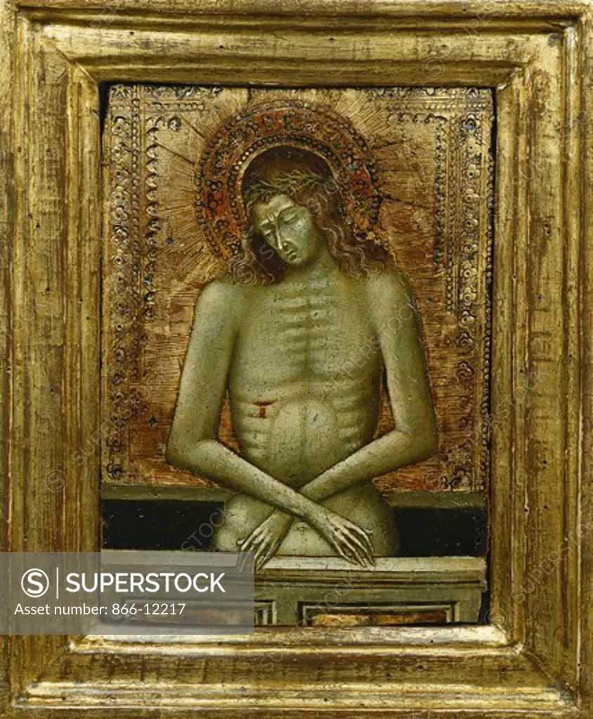 Christ at the Tomb. Giovanni di Paolo di Grazia (ca. 1403-1483). Tempera on gold ground panel. 14.8 x 10.4cm.