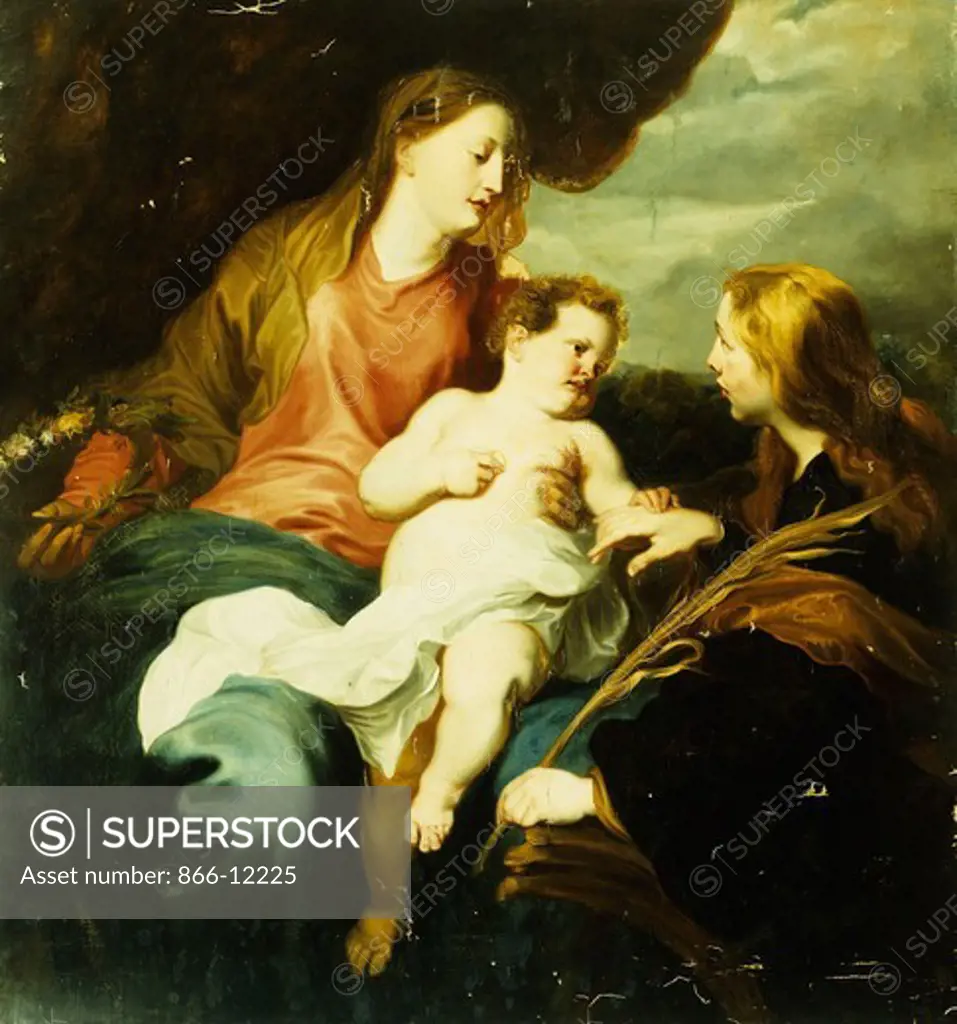 The Holy Family. School of Van Dyck. Oil on canvas. 123.4 x 118.5cm.
