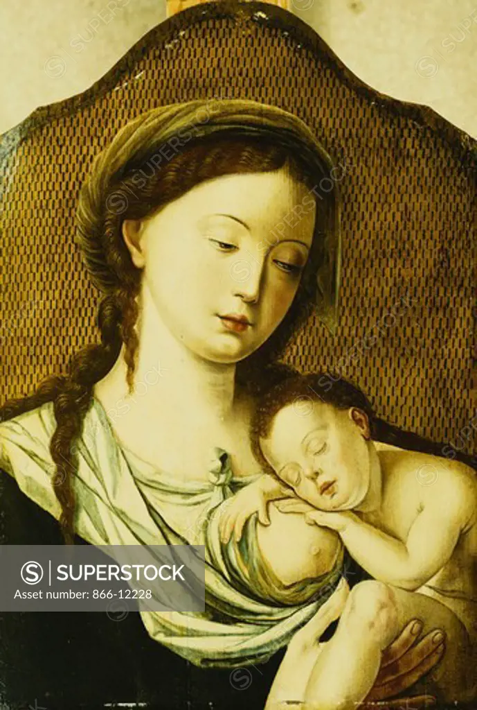 The Madonna and Child. School of Pieter Coecke van Aelst. Oil on panel. 48.2 x 33cm.