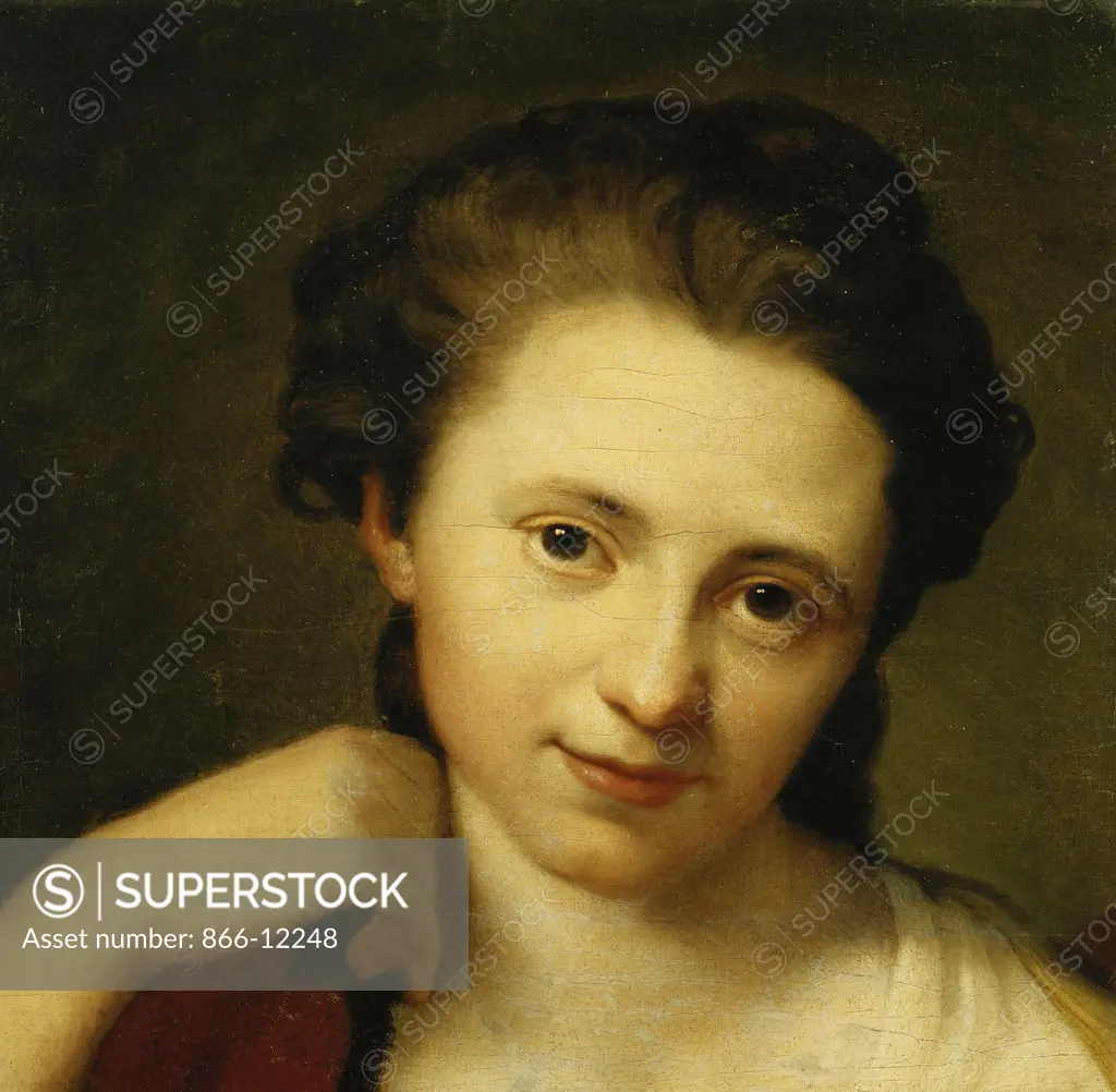 Portrait of Angelica Kauffmann. Attributed to Anton von Maron (1733-1808). Oil on canvas. 31.4 x 32.5cm.