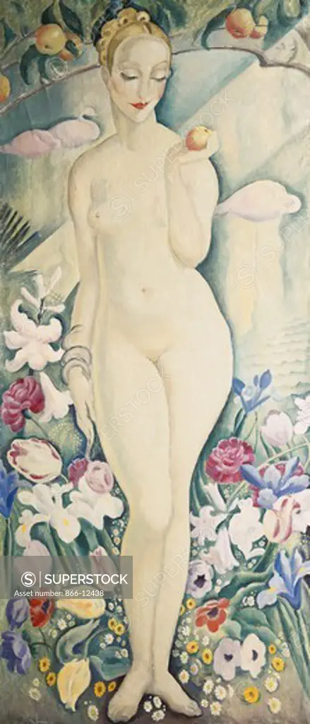 Eve. Gerda Wegener (1885-1940). Oil on canvas. Dated 27 Nov 1940 Koberhavn. 169.5 x 73.5cm
