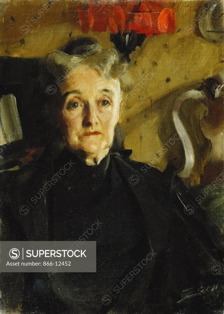 Portrait of Mrs Hallowell. Anders Leonard Zorn (1860-1920). Oil on canvas. 63.5 x 46cm