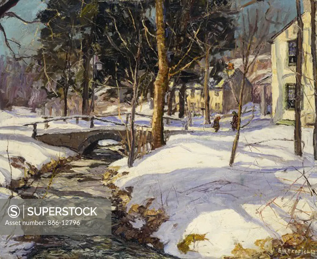 Spring Valley. Edward Willis Redfield (1869-1965). Oil on canvas. Painted in 1946. 66.5 x 82.5cm