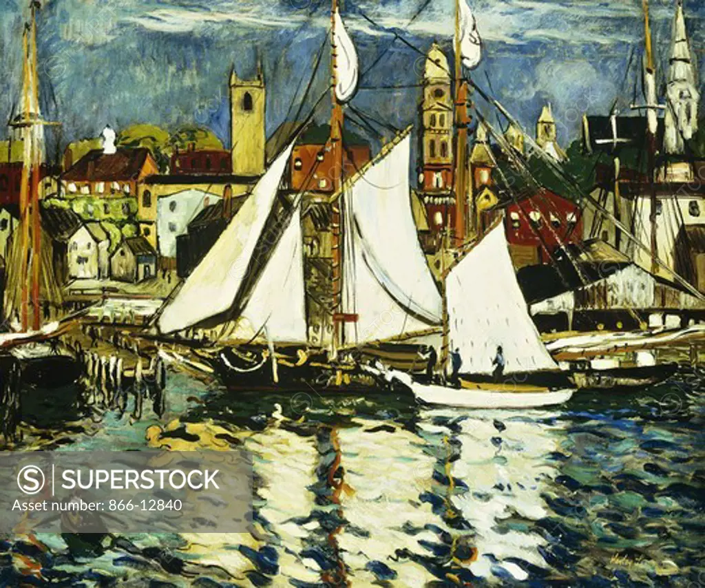 Gloucester Harbor. Richard Hayley Lever (1876-1958. Oil on canvas. 64.1 x 76.2cm
