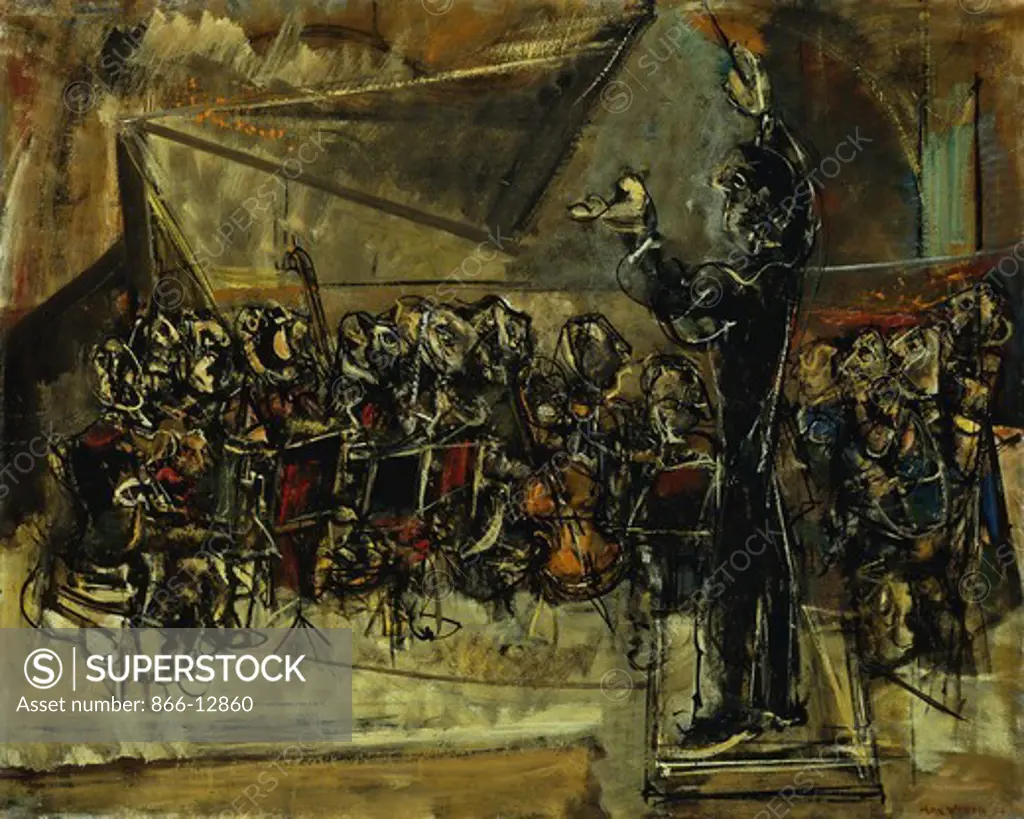 Orchestra. Max Weber (1881-1961). Oil on canvas, 1954. 65.5 x 81.5cm