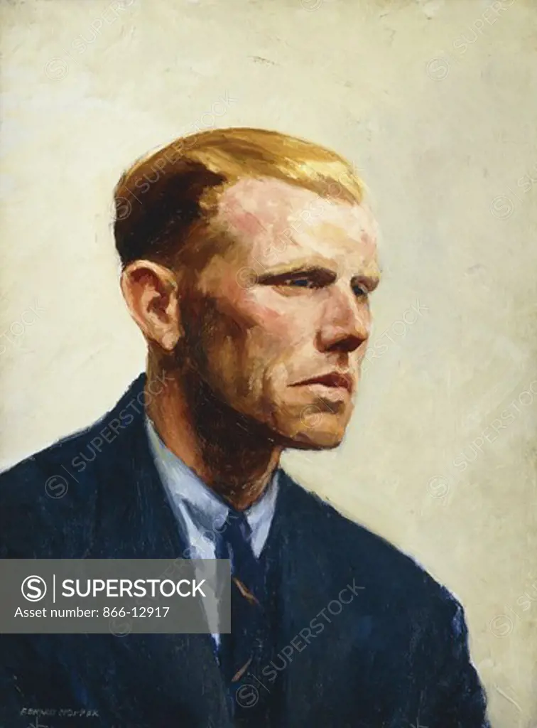 Portrait of a Man. Edward Hopper (1882-1967). Oil on panel. 41 x 30cm.