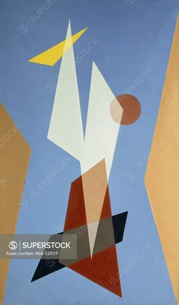 Geometric Abstraction. Charles Green Shaw (1892-1974). Oil on canvas. Executed circa 1937. 76.2 x 45.7cm