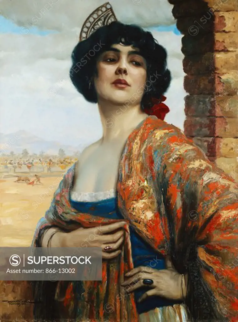 A Spanish Beauty. Hans Hassenteufel (1887-1943). Oil on canvas. Signed and dated Munchen 1926. 81 x 60.5cm
