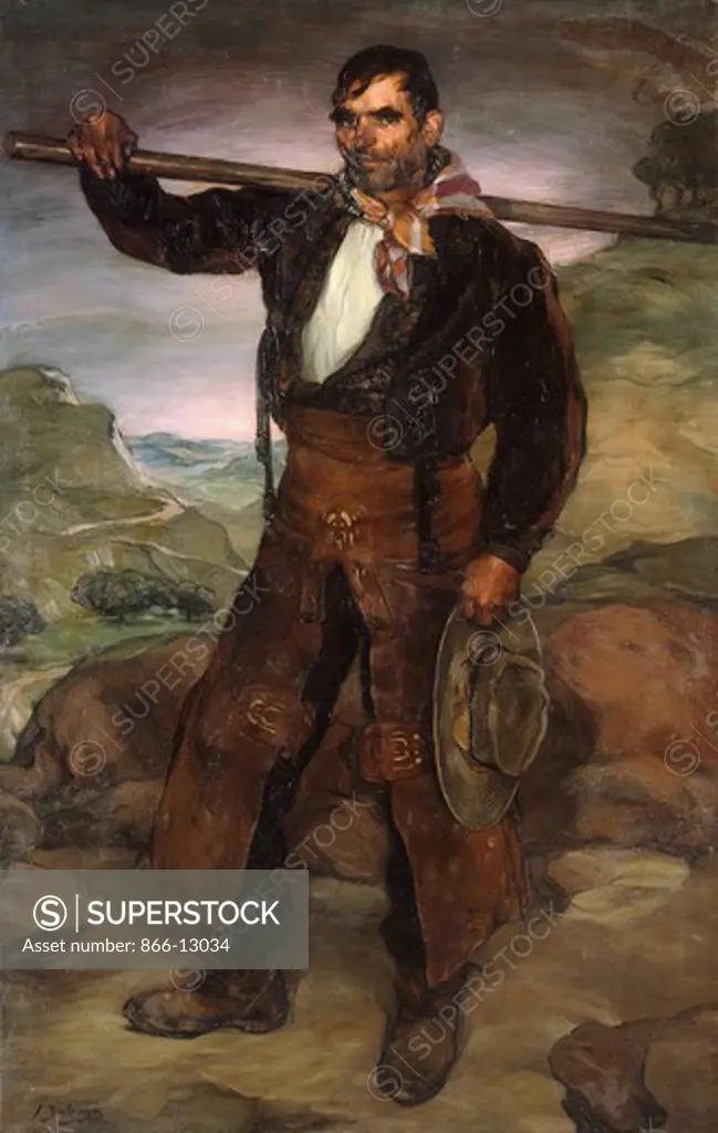 The Cowboy; El Vaquero. Ignacio Zuloaga y Zabaleta (1870-1945). Oil on canvas. 200 x 120cm.