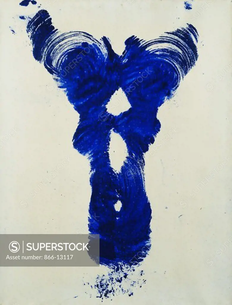 Ant 29. Yves Klein (1928-1962). Pigment and synthetic resin on paper mounted on canvas. 65 x 50cm.