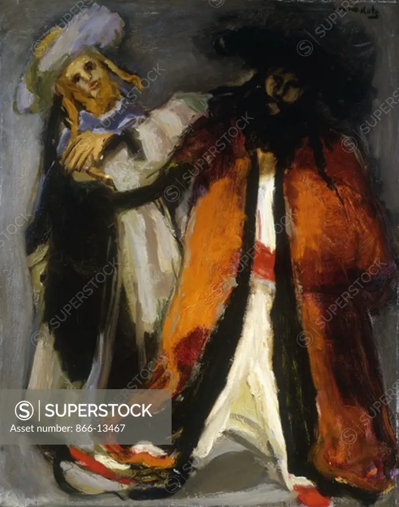 Two Rabbis Dancing. Mane-Katz (1894-1962). Oil on canvas. Painted 1950-59. 92 x 73.5cm
