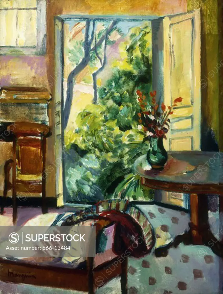 The Studio at l'Oustalet;  l'Atelier de l'Oustalet. Henri Charles Manguin (1874-1949). Oil on canvas. 61 x 46.5cm