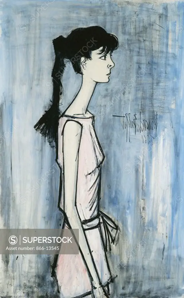 Portrait D'Annabel. Bernard Buffet (1928-1999). Oil on canvas. Signed and dated 1960. 130 x 82cm