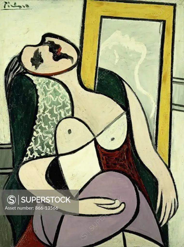 Sleeper with a Mirror; La Dormeuse au Miroir. Pablo Picasso (1881-1973) Oil on panel. Painted in Boisgeloup on 14 January 1932. 130 x 97cm.