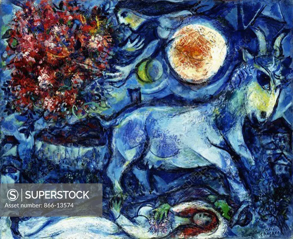 The Vence Goat; La Chevre de Vence. Marc Chagall (1887-1985). Oil on canvas. Painted in Saint Paul de Vence, 1960. 52 x 62.9cm