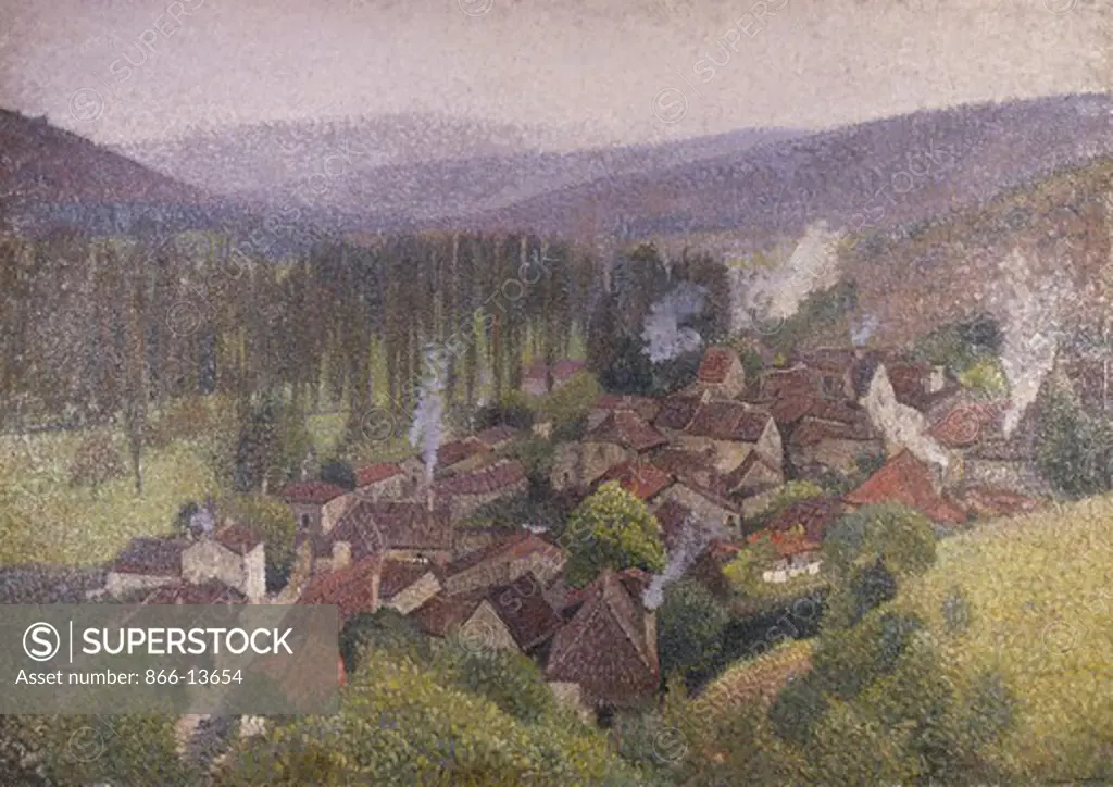 Vue de la Bastide (Terrasse de Marquayrol). Henri Martin (1860-1943).  Oil on canvas. Painted in 1935. 100 x 140cm