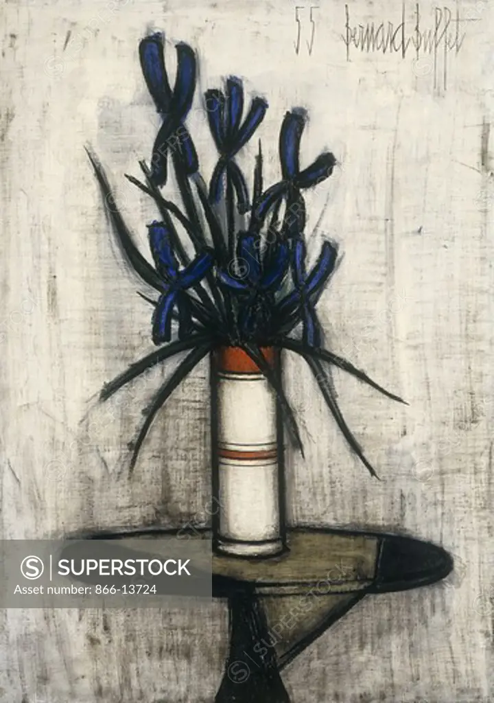 Fleur de Lis. Bernard Buffet (1928-1999). Oil on canvas. Painted in 1955. 91.4 x 64.8cm