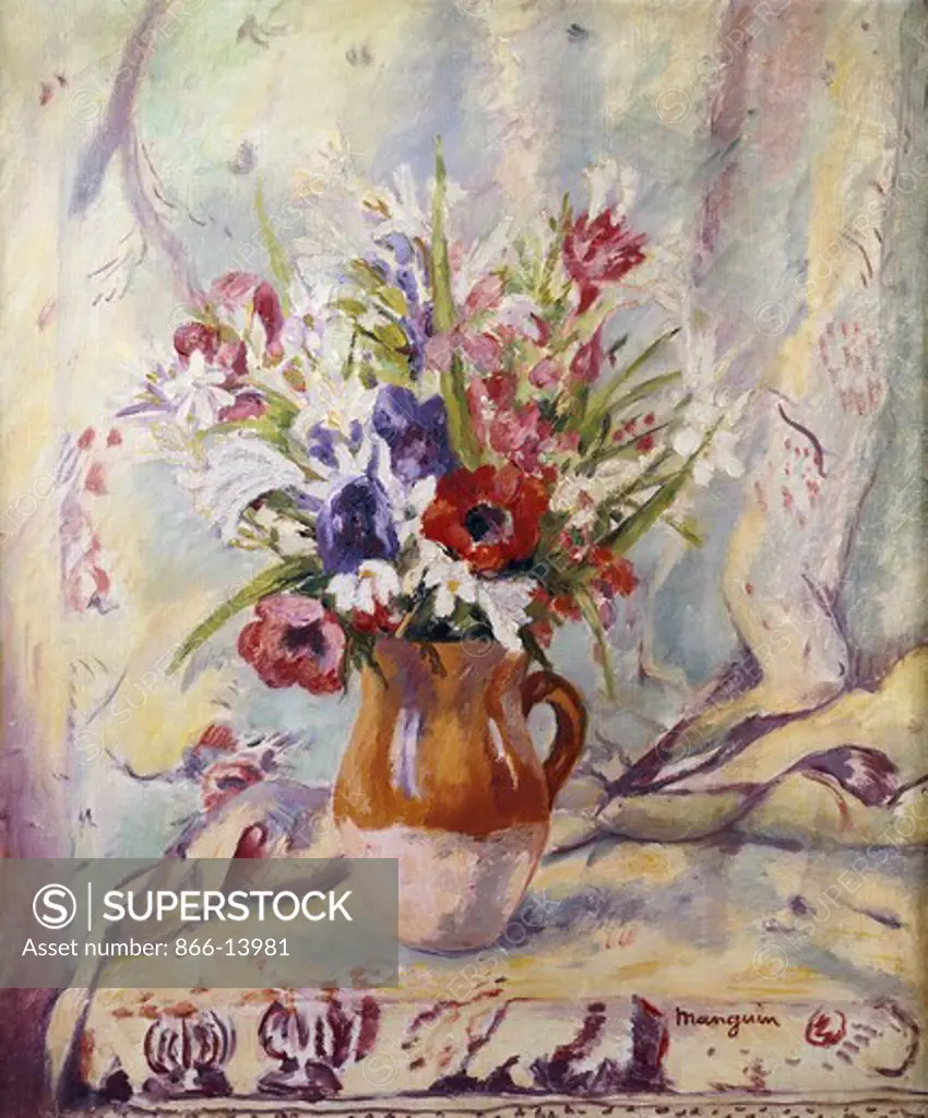 Bouquet de Fleurs. Henri Charles Manguin (1874-1949). Oil on canvas. 22 x 18in