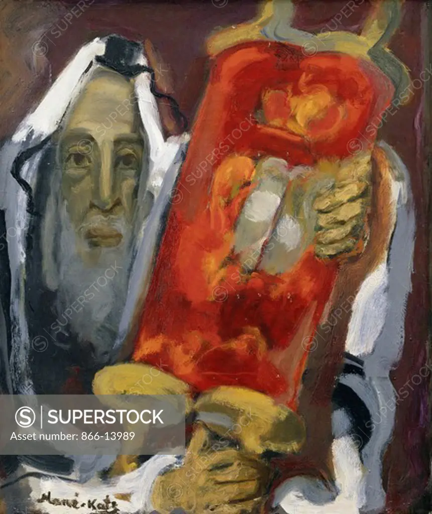 The Rabbi. Mane-Katz (1894-1962). Oil on canvas laid on board. 20 x 19in