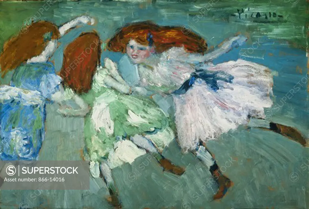 Blonde Hair (Girls' Round Dance); Les Blondes Chevelures (La Ronde des Fillettes). Pablo Picasso (1881-1973). Oil on board. Painted in Spring 1901. 38 x 56.5cm.